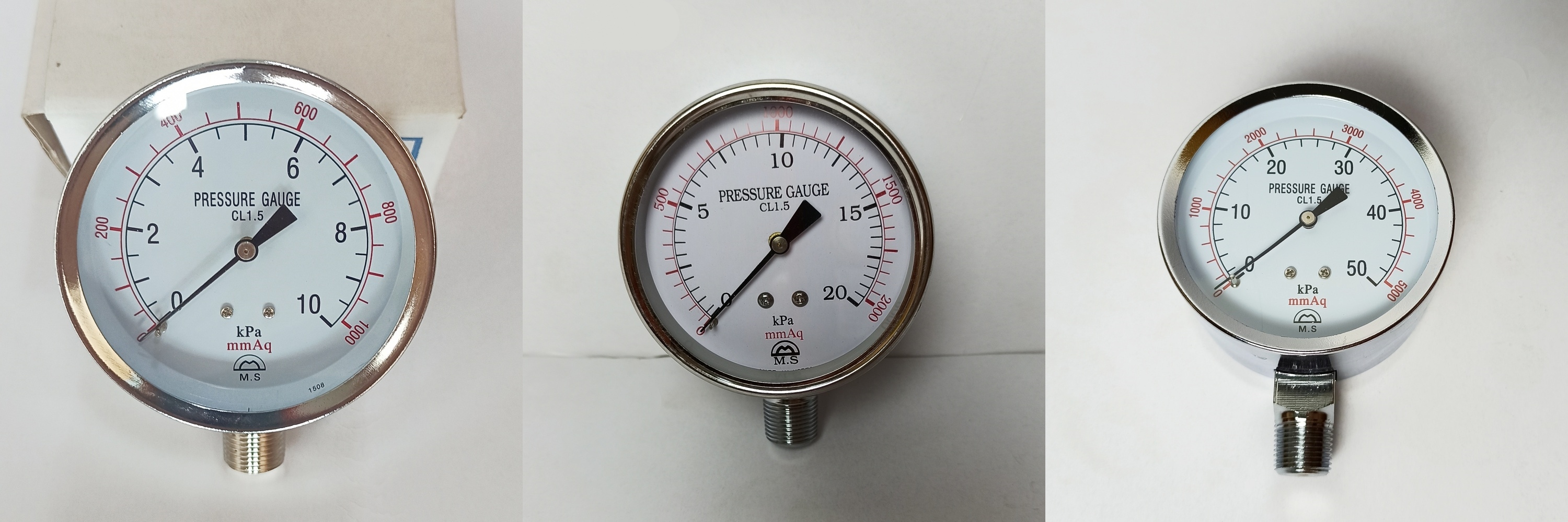 Đồng hồ đo áp suất gas 1000, 2000,5000 mmaq